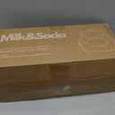 Milk and Soda Small Dog Car Seat Bed for Small Dogs Under 20 LBS with 2-Sided Pillow, Side Pockets, Built-in Leash, Machine Washable Cover (Black, Small)