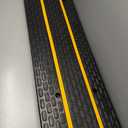 FCOME Rubber Heavy Duty 22000lbs Capacity Car Ramp, Driveway Curb Ramp, Doorway Rubber Ramp, 48"L x 16.1"W x 2.6"H, Black+yellow