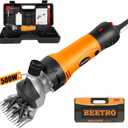 BEETRO 500W Electric Professional Sheep Shears, Animal Grooming Clippers for Sheep Alpacas Goats and More, 6 Speeds Heavy Duty Farm Livestock Haircut (One set of blade)