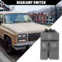 19245374 / Front/Headlamp Switch for Chevy Blazer 1992-1994 for GMC Yukon 1992-1994 / Headlamp Parking Lamp Switch / 1 Pcs/Gray
