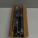 ENJOYBASICS Matte Black Shower Curtain Rod 30 to 76 Inches, 1 Inch Stainless Steel Adjustable Spring Tension Rods No Drill for Bathroom, Closet, Window, Room Divider, Never Rust, Non Slip