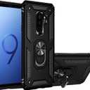 for Samsung Galaxy S9+ Plus Case, Dual Layer Protective Heavy Duty for S9 + Plus [Military-Grade] ProtectiveMagnetic Kickstand Car Holder Case Black