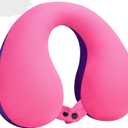 COOLBEBE Kids Travel Neck Pillow, Softly Double Support Travel Pillow for Car & Airplane, Traveling Gifts for Toddler & Children (Black)