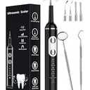 Plaque Remover for Teeth, Dental Cleaning Kit Tartar Remover for Teeth with LED Light & 5 Modes, Rechargeable Dental Cleaner, 4 Replaceable Heads