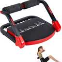 HOTSWEAT Ab Machine, Sit Up Exercise Equipment, Ab Workout Equipment with 3 Adjustable Resistance, Ab Trainer for Stomach Workout with 330 LBS Weight Capacity, Foldable Ab Crunch Machine for Home Gym (Red)