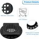 4 Inch Drain Grate Kit Compatible with Schluter Kerdi-Drain Flange Square Shower Floor Drain SS304 Stainless Steel and ABS Material - CUPC Certification, Matte Black