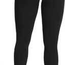 JOYSPELS Womens No Front Seam Workout Hidden Scrunch Legging 25"/ 28" High Waisted Booty Lifting Tummy Control Gym Yoga Pants (Black, L)