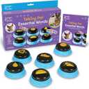 Hunger For Words Talking Pet Essential Words - 6 Piece Set Pre-Recorded Speech Buttons for Dogs, Dog Buttons for Communication