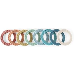 Itzy Ritzy Linking Ring Set  Set of 8 Braided, Rainbow-Colored Versatile Linking Rings  Attach to Baby's Car Seat, Stroller & Activity Gym to Keep Toys Nearby  Rainbow