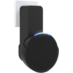 Maxonar Pop Wall Mount, Outlet Wall Mount Speaker Holder No Screws and Drill Needed Cable Hidden Storage Compatible with Google Nest, Pop- Black