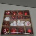 Trytuny Christmas Ball Ornaments, 40pcs Hanging Ornaments for Christmas Tree Xmas Hanging Ornaments Decoration Indoor Holiday Tree Decorations (Red)