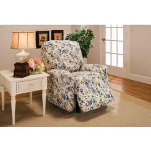 Madison - JER-LGRECL-BLFL Jersey Large Recliner Slipcover, Blue