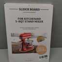 2-in-1 Mixer Slider with Storage for KitchenAid 5-8 Qt Bowl-Lift Mixer Smooth Glide Protects Countertops & Organizes Attachments, Pine Wood Sliding Tray for Kitchen Aid Accessories and Attachments