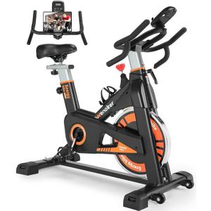Exercise Bike, WENOKER Stationary Bike for Home, Indoor Bike with Silent Belt Drive, Heavy Flywheel, Multi-grips Handlebar and Upgraded Digital Display