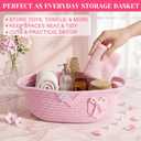 Patelai Nurse Graduation Gift Basket for Women 9 Pcs Nurses Graduation Gift Set with 12oz Tumbler Candle Makeup Bag Socks Badge Reel Pens Woven Basket & Greeting Card Nursing Grad Gifts(Pink)