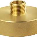 NOVINO Fire Hydrant Hose Adapter 2-1/2" NST/NH Female x 3/4" GHT Male, Brass Fire Hydrant Adapter to Garden Hose