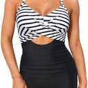 Talisea Women's One Piece Swimsuit with Shorts Boyshorts Boyleg 2025 Cutout Bathing Suit Criss Cross Swimwear, Large