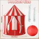 Capoda Circus Tent 41 x 41 x 45 Inch Large Red and White Striped Playhouse Carnival Party Supplies Decorations for Adults Play and Games Indoor and Outdoor Holiday Camping Activities