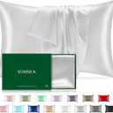 Mulberry Silk Pillowcase for Hair and Skin, SGMSILK 22 Momme Natural Silk Pillow Cases with Zipper, 6A Soft and Smooth Single Sided Pure Silk Pillow Cover (Light Gray, Queen 20"x30")