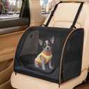 Dog Car Seat, Enclosed Carrier for Pets Travel Safety Dog Crate Soft-Sided Covered Car Kennel Carrier for Backseat for Medium Dogs (S)