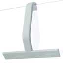 dancemoon JustHang Shower Squeegee for Glass Doors, All-in-One Piece Silicone Squeegee with Built-in Hook for Bathroom, Window, Mirror, Tile Wall, Car, Streak-Free Bathroom Cleaner Tool,10 Inch Green