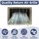 24x8 Floor Return Air Grille Fit 8x24” and 24x8” Duct Opening,Jumpable Floor Vent Cover Grille,Heavy Duty Floor Air Return Vent Cover Grill,Outer Dimensions: 25.75"W X 9.75"H