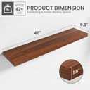 40 in Floating Shelves for Wall Decor Color Walnut, Pack 2