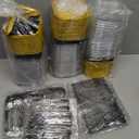 120pack 5oz Mini Cake Pans with Lids,LNYZQUS Disposable Ramekins Muffin Tins Cupcake Baking Cups,Small Aluminum Foil Brownie Baking Pan Containers Mini Cheesecake Holders-Black