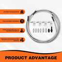 6AN 70" Transmission Fluid Oil Cooler Hose Line kit Compatible with Transmission TR6060 C5 C6 AOD 4L80E TH350 TH400 4L60E 700R4 200-4R