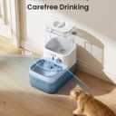 Wastewater Separation Cat Water Fountain No Filter, Stainless Steel Pet Water Fountain with Radar Sensing, Wireless Cat Fountains for Drinking, No Pump, Totally 5.7L, 30db Low Noise