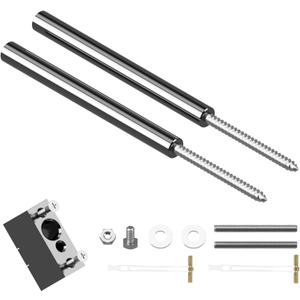 Floating Shelf Hidden Bracket 5" (2 PCS) - Hidden Supports for Wooden Floating Shelves - Drywall Mount or Stud Mount with Included Drill Guide and Steel Hardware