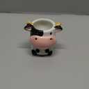 WENDIN Cute Ceramic Succulent Pot Small Indoor Animal Shaped Planter Cute Cactus Flower Pots with Drainage for Office Desk and Home Garden Decor (Cow)