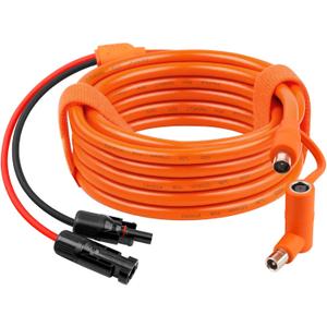 XRDS -RF Solar Panel to DC 8mm Adapter Cable 20FT, Solar Connector to DC7909/8020 Male Plug Extension Cord, 12AWG+14AWG Tinned Copper Wire Compatible with Portable Power Station