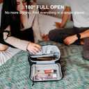 Everfun Compact Toiletry Bag for Men and Women Traveling, Wide Open Shaving Dopp Kit, Water Resistant Makeup Organizer with Wet Dry Compartment - Black, Small, Size 9.25 x 5.5 x 6.75 inches