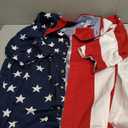 Flagshirt Men's Half Stars Half Stripes American Flag Shirt - Button-Up, Red, White & Blue (XL)
