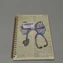 Chinoiserie Blue Bow Nurse Spiral Notebook Journal 5.5x8.3, Nurse Appreciation Gifts, Nursing Medical Office Supplies for Work, Blue Floral Stethoscope Journaling Notebooks