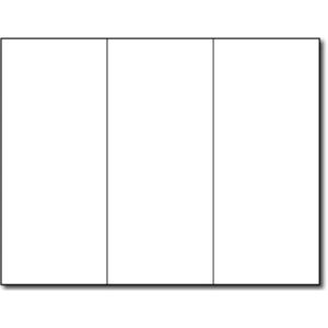65lb Bright White Tri-fold Brochure Paper - 3 Panel Brochures for Inkjet/Laser Printers - 250 Brochures