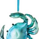 Gallerie II Iridescent Blue Crab Ornament Coastal Beach Gift Beach house Christmas Xmas Ornament Multi