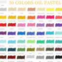 Artecho Oil Pastels Set of 50 Colors (8 x 60 mm), Soft Oil Pastels for Art Painting, Drawing, Blending, Art Supplies for Artists, Teachers