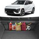 Canvcle Trunk Cargo Net for 2024-2026 Hyundai Kona Accessories Envelope Style Mesh Trunk Net Organizer and Storage Stretchable Adjustable Elastic Nylon Rear Cargo Netting with Hooks