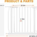 HOOEN Extra Wide Baby Gates 48-53 Inch Indoor Child Gate for Kid or Pet Dogs Walk Through Pressure Mounted Baby Gate for Doorway Stairs Living Room