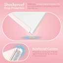 TUDIA SKN FLIP Designed for Onyx Boox Go 7 / Go Color 7 Case (Gen 1 & 2, 2024/2025) [Enhanced Auto Wake/Sleep Function] Slim Shockproof Trifold 7" Cover with Transparent TPU Back (Pink)