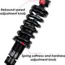 JFOYH Coil+Oil Shock Absorber Adjustable Damping Hydraulic Rear Shocks For MTB/E-Bike/Scoters, 125MM/150MM/165MM/190MM 550LBS/1000LBS/1500LBS