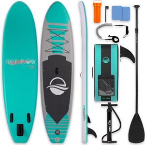 SereneLife 106 Inflatable Stand Up Paddle Board with Premium SUP Accessories - 32 Wide Stable Design with Non-Slip EVA Deck Pad, for Youth and Adults, 350 lbs. Capacity