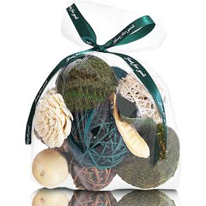 Qingbei Rina Green Moss Decorative Balls for Bowls, Assorted Wicker Rattan Balls Decorative Orbs Woven Spheres, Spring Wedding Bowl Fillers for Home Decor