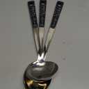 3-Piece, Stainless Steel Serving Spoons Set with Slotted Spoon, Serving Spoon and Perforated Spoons, Soup Ladle, Kitchen Cooking Utensils Set