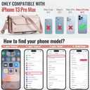 Strapurs Wallet Case Compatible with iPhone 13 Pro Max RFID Blocking 10-Card Holder Soft PU Leather Magnetic Snap Shoulder Strap Zipper Pocket Phone Case Fit for iPhone 13 Pro Max - Rose Gold