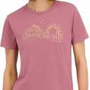Spyder Women's Metallic Sun Graphic Short Sleeve Tee T-Shirt (Pink, S)