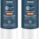 Crystala Filters Replacement for GE RPWFE, RPWF (with CHIP) Refrigerator Water Filter, Compatible with WSG-4, WF277, GFE28GMKES, PFE28KBLTS, GYE22HMKES, DFE28JSKSS, GFE28GYNFS, GFD28GYNFS, 2 Pack (2 Count (Pack of 1))