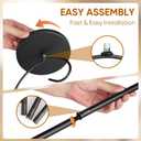 Christmas Tree Topper, 35.4'' Triple Topper Candle Holder, 3 Tier Black Candle Holder for Christmas Tree, Light up for Indoor Bedroom Kitchen Decorations